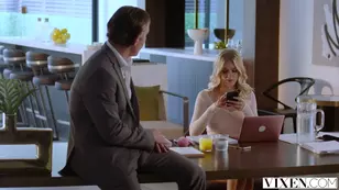 The hot milf Jazlyn Ray is enjoyed by her husband in passionate sex