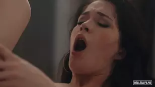 Petite blonde Evelyn Claire's skills in deep throat and facial are unforgettable in this hardcore scene