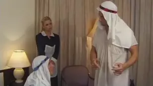 Beautiful woman Demia Moore makes love with two guys