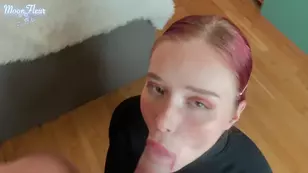 Pretty blonde in the middle of a gunpoint gang bang in p