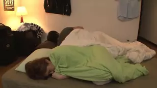 Cute Asian girl fucked by her stepbrother while their mom was out