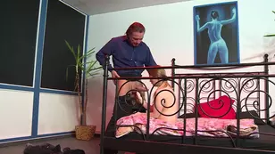 Blondie from Europe has her nipples stood at attention and cunt stretched by a huge cock