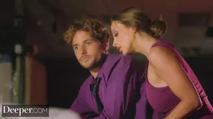 A busty brunette MILF Abigail Mac faces her young employee for an intense encounter