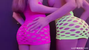 Petite brunette Briana Banderas shares her tight space with passion