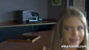 Sexual girl with blue hair roughly fucked by her black haired lover