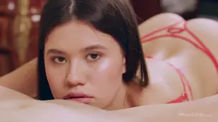 Girl with long hair has sex with her girlfriend while sleeping