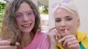 Sexual women showed all the mercy to an unprepared man in a threesome