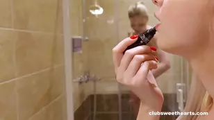 Petite babes fuck and get massaged in cunnilingus scene