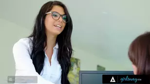 This girl is willing to do anything for her boss to get satisfied