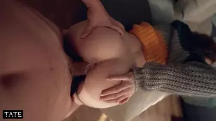 Great sex on a settee with the amazing slut in p