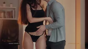 A beautiful woman in a black dress is having an intense affair in this low cost movie