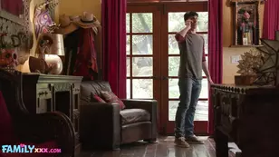 Red haired Freyja Parker was surprised by the size of her stepbrother's cock