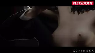 Skinny blondie Zazie Skymm in romantic and passionate anal action