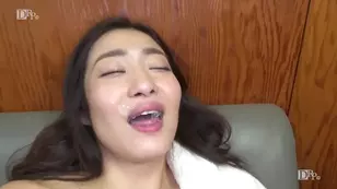 A small Japanese girl Ryu Enami licks and rides cock