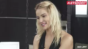 A sexy blonde teen Cherry Kiss gets fucked hard in her ass by a black hung