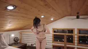 POV video with an Asian girl in a mask who loves hardcore sex