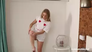 A young couple have fun straight from the club with a guy's intense passion