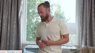 A girl caught her boyfriend smelling her panties and get's oral sex