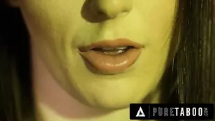 A young skinny brunette is getting fucked by her stepdad in his house