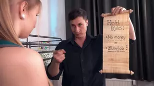 A beautiful skinny blonde had sex with her lover and enjoyed it