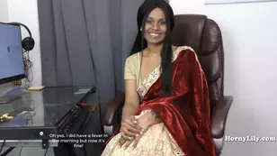An Indian aunt in roleplay seduces her nephew in this subtitled VR video