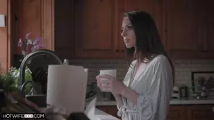 Brunette shares her fantasies with husband letting him watch