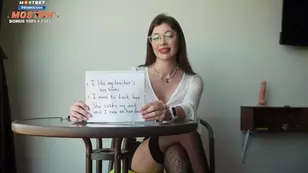An English tutor fromTRACKER rubs the cock of her new student Vallery Ray