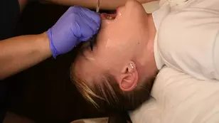 Hardcore POV interview in the cockpit with a submissive young woman in p