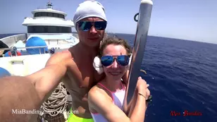 Hot and gorgeous teen Mia Bandini fucked on a yacht