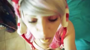 Extremely hardcore cosplay POV action with Cherry Crush for the win