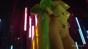 The beautiful Russian is dancing in an exciting and beautiful video