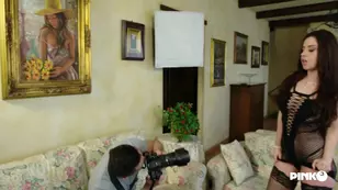 Lexie Candy in fishnets shot by a syst m camera at Pink O Club