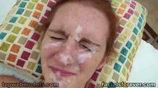 Girl received cum facial after deepthroat sex and fingering from Dee Dee's steamy portfolio