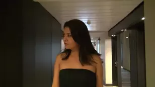 A beautiful Mariska X and Chessie Kay in a hardcore threesome on the table showcasing intense action