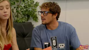 The bald kitty is shagging with a young man with passion