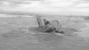 Erotic scenes with a pretty lady at sea in stunning p quality