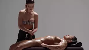 Full body massage with oil and a happy finish in p