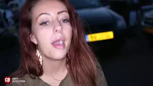 Sex in public place with a red haired beauty Bambi