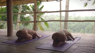 Nude yoga vacation in K with a stunning performer in Bali