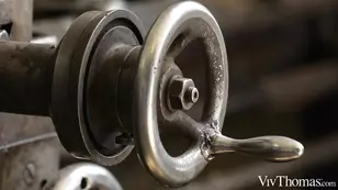 Cute girls Evelina Darling and Lika Star fucked in the garage