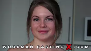 Cute brunette Alessandra Jane gets fucked during a special Woodman casting session