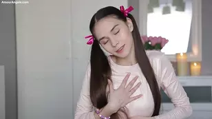 Hardcore fingering action with beautiful Leona Mia in p quality