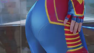 Watch Captain Marvel's K POV action with cosplayer dude