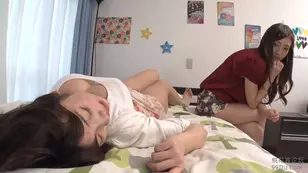 A married Japanese woman and her lover are having lesbian sex