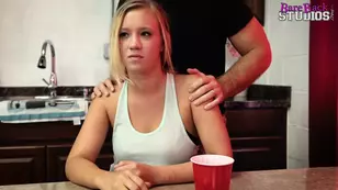 Sexual blonde Bailey Brooke in hardcore scenes showcasing her skills in intense action