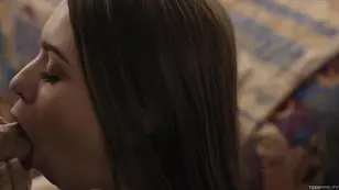 A sexy girl is having fun with a guy in his car featuring Jill Kassidy