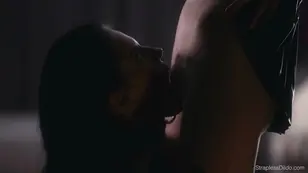 Scarlett and Mia fuck in pantyhose and heels with intense passion