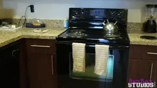 A man has sex with his daughter in a hardcore scene without a condom