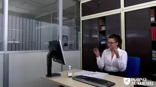 Butt focused clip with Eddy Blackone in adult school