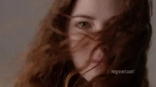 A p vertical video of Heidi the hot curly haired teen with great skills